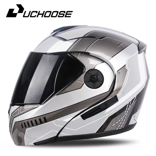 Imagen 1 del producto Casco Modular Abatible Uchoose Unisex para Motociclistas, con Doble Visor, Protección Facial Completa, para Hombres y Mujeres Adultos