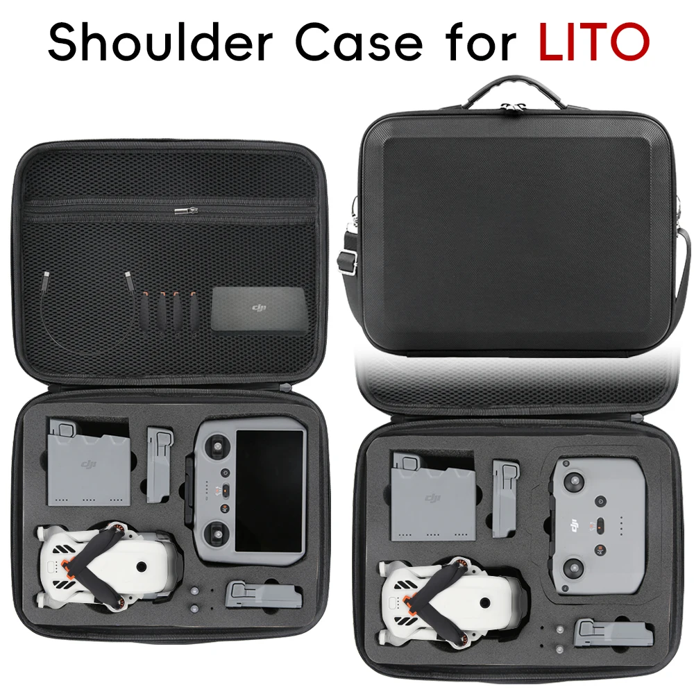 

Hard EVA Storage Bag For DJI LITO X1 1 Drone RC 2 RC N3 Travel Carry Pouch With Strap Portable Protective Cover Accessories