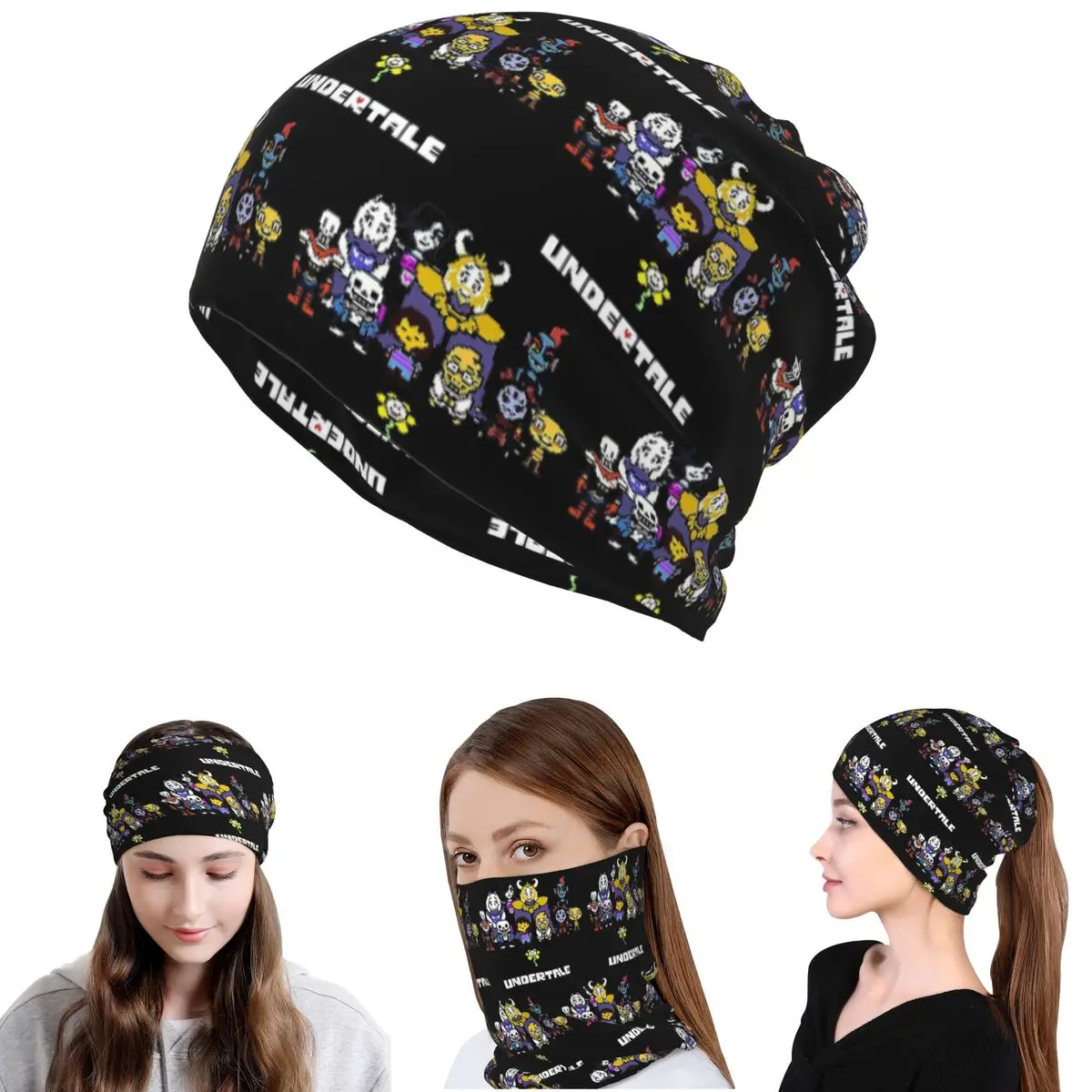 

Undertale Gamer Gaming Bandana Neck Cover Wrap Scarf Warm Balaclava Beanies Hat Unisex Adult Washable