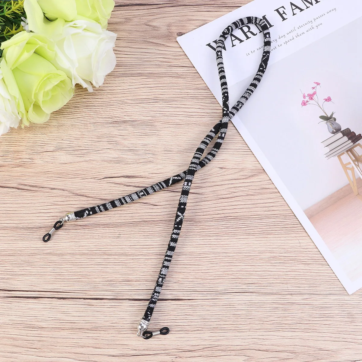 

Ethnic Style Eyeglass Chain Anti-Loss Retainer Durable Flexible Cotton Wool Sunglasses Glasses Strap Universal Fit For Men