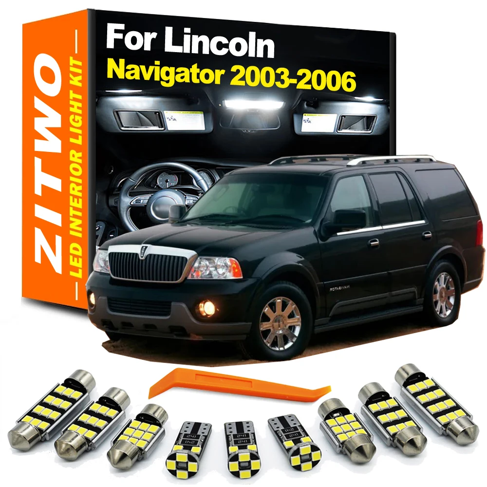 ZITWO 14Pcs No Error Canbus For Lincoln Navigator 2003 2004 2005 2006 LED Interior Dome Map Reading Trunk Light Kit Car Bulb