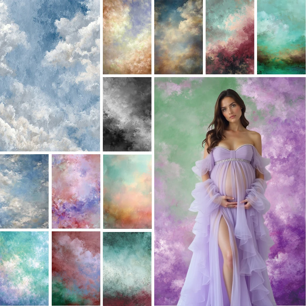 

MOON.QG Solid Vintage Texture Cloud Backgrounds Wedding Decoration Birthday Decorations Backdrop Wallpaper Girl Boy Photography
