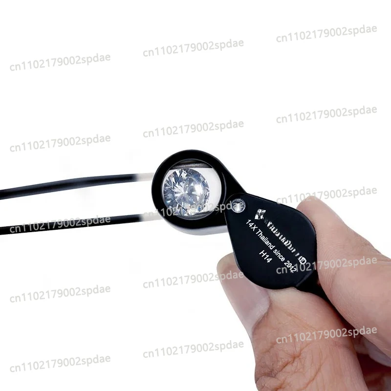 H-14 Jewelry Loupes 14x Magnification Magnifier Mini Handheld Diamond Loupes Gemological Superior Resolution Loupe