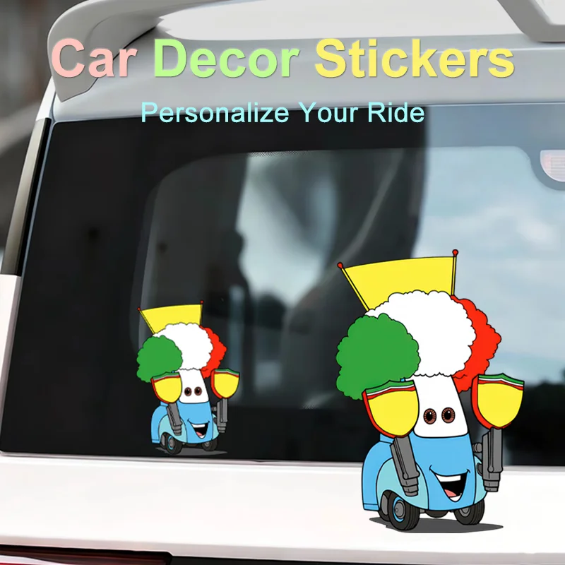 Disney Trendy Car Sticker Waterproof Sun Proof PVC Decal Cartoon Design for Car Front Triangle Window Scratch Hiding Sticker