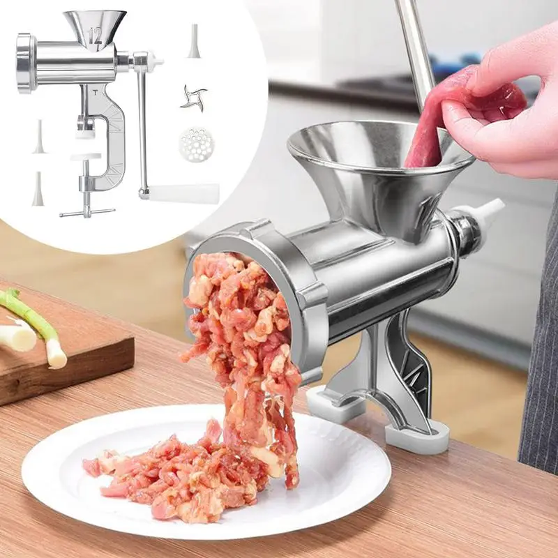 

1PC Manual Meat Grinder With Grinding Plate Home Sausage Vegetable Chopper Pepper Kitchen Appliances Heavy Duty Kitchen Tools