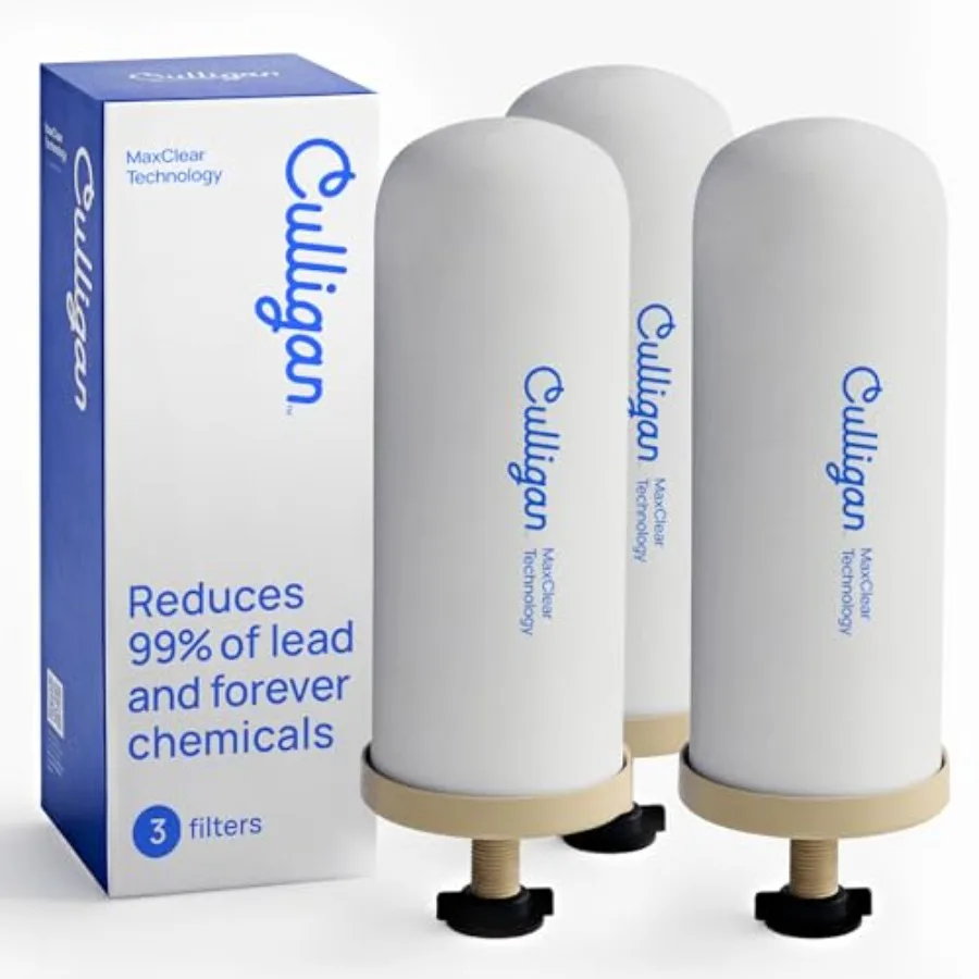 MaxClear 7 Gravity Water Filter Replacement Compatible with ProOne and Berkey Water Filter Systems Ceramic and Carbon