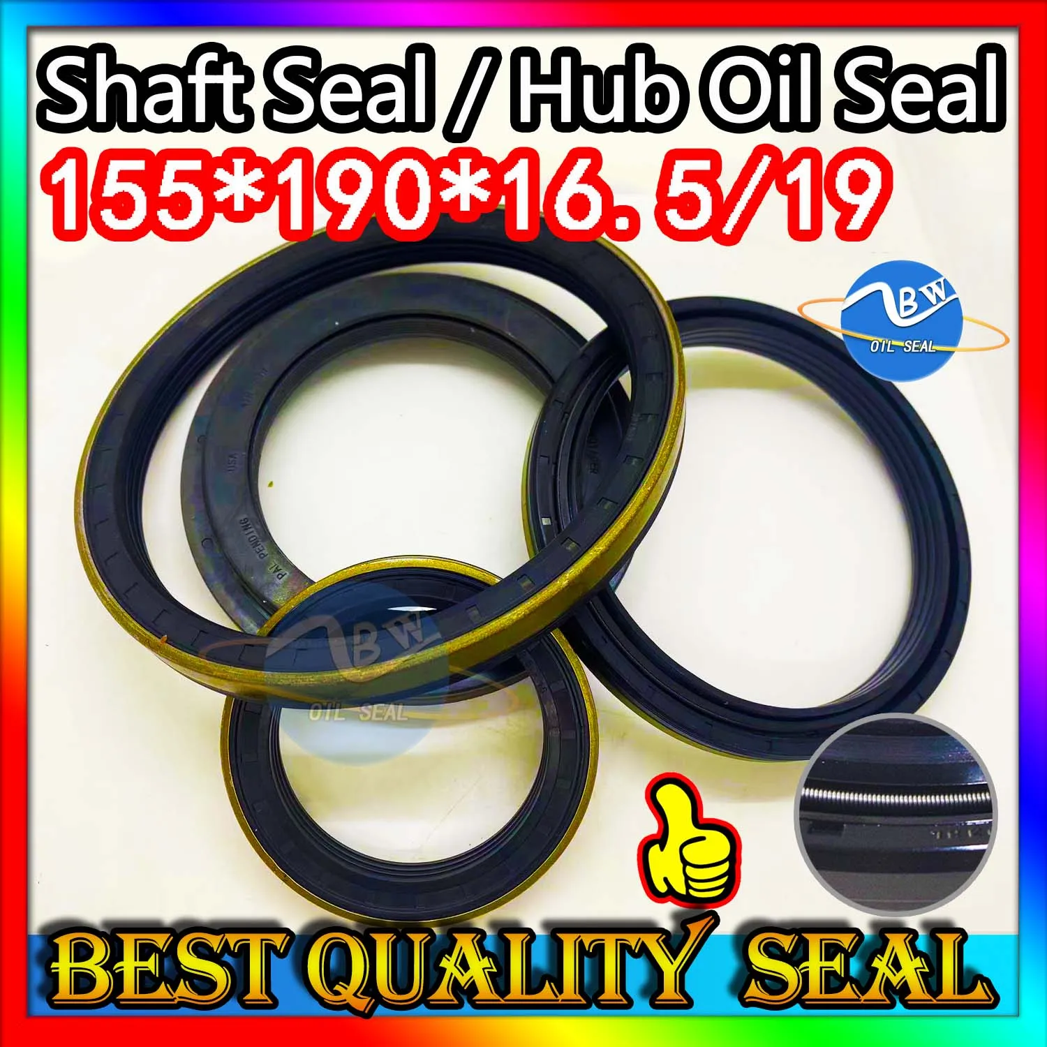 

Cassette Oil Seal 155*190*16.5/19 Hub Oil Sealing For Tractor Cat 155X190X16.5/19 Hydraulic Metal Shim Gasket Machinery Mend