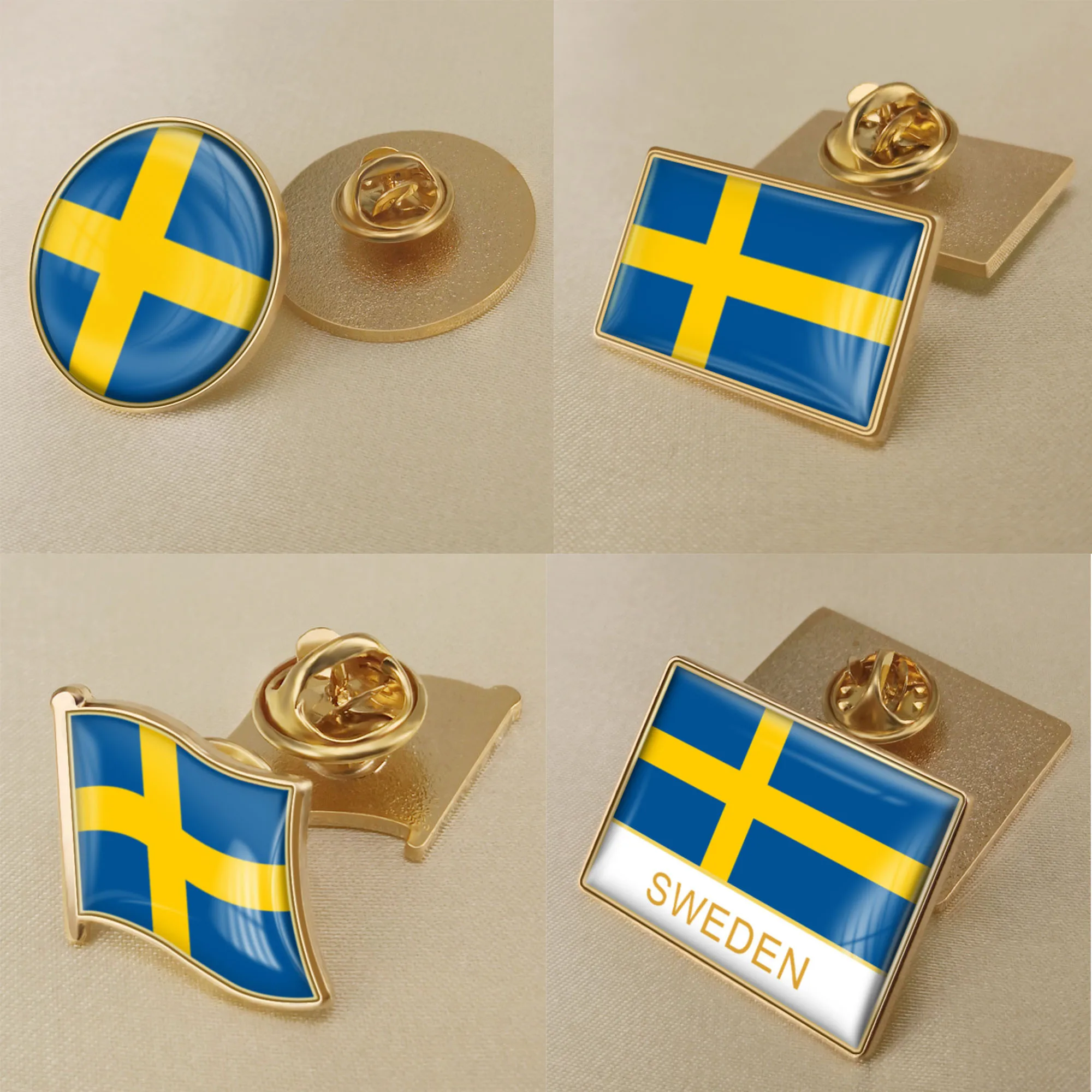 Sweden Flag Brooches Badges Lapel Pins