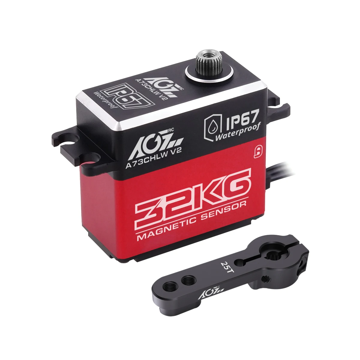 AGFRC SERVO A73CHLW V2 HV 32kg Metal Gear Waterproof IP67 Brushless Standard Servo For 1/10 RC Cars Crawler Buggy Car