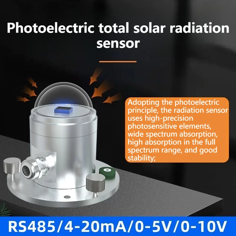 

NEW 0-5V/0-10V/4-20MA/RS485 Solar irradiance sensor transmitter meteorological outdoor solar radiation detector sensor