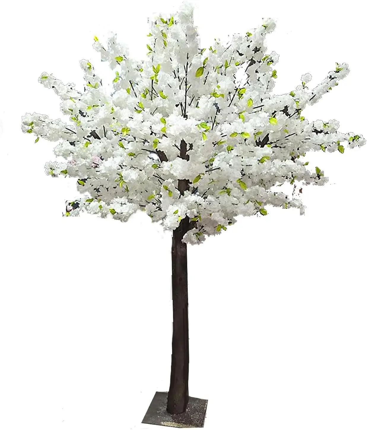 

Artificial Cherry Blossom Tree Artificial White Sakura Wishing Tree, Christmas Tree with Wooden Trunk and Flowers, Garden