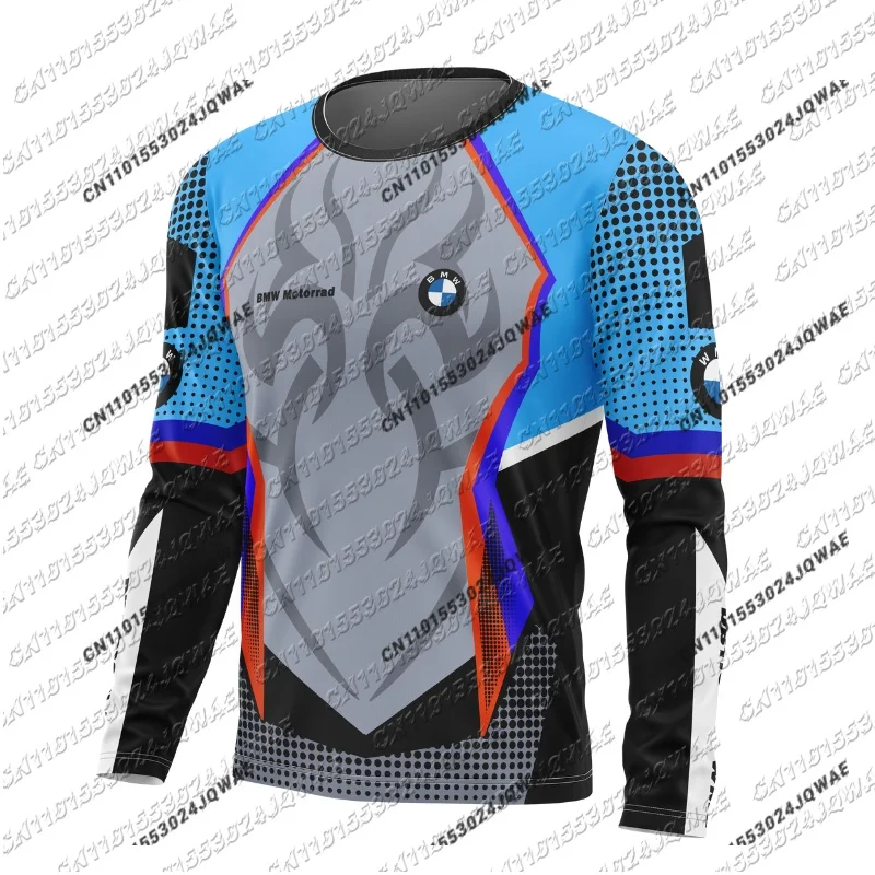 

New BMW Men's Halloween Autumn/Winter 3D Thin Breathable Comfortable Sweatshirt O-Neck Oversized Breathable Quick Drying Jersey