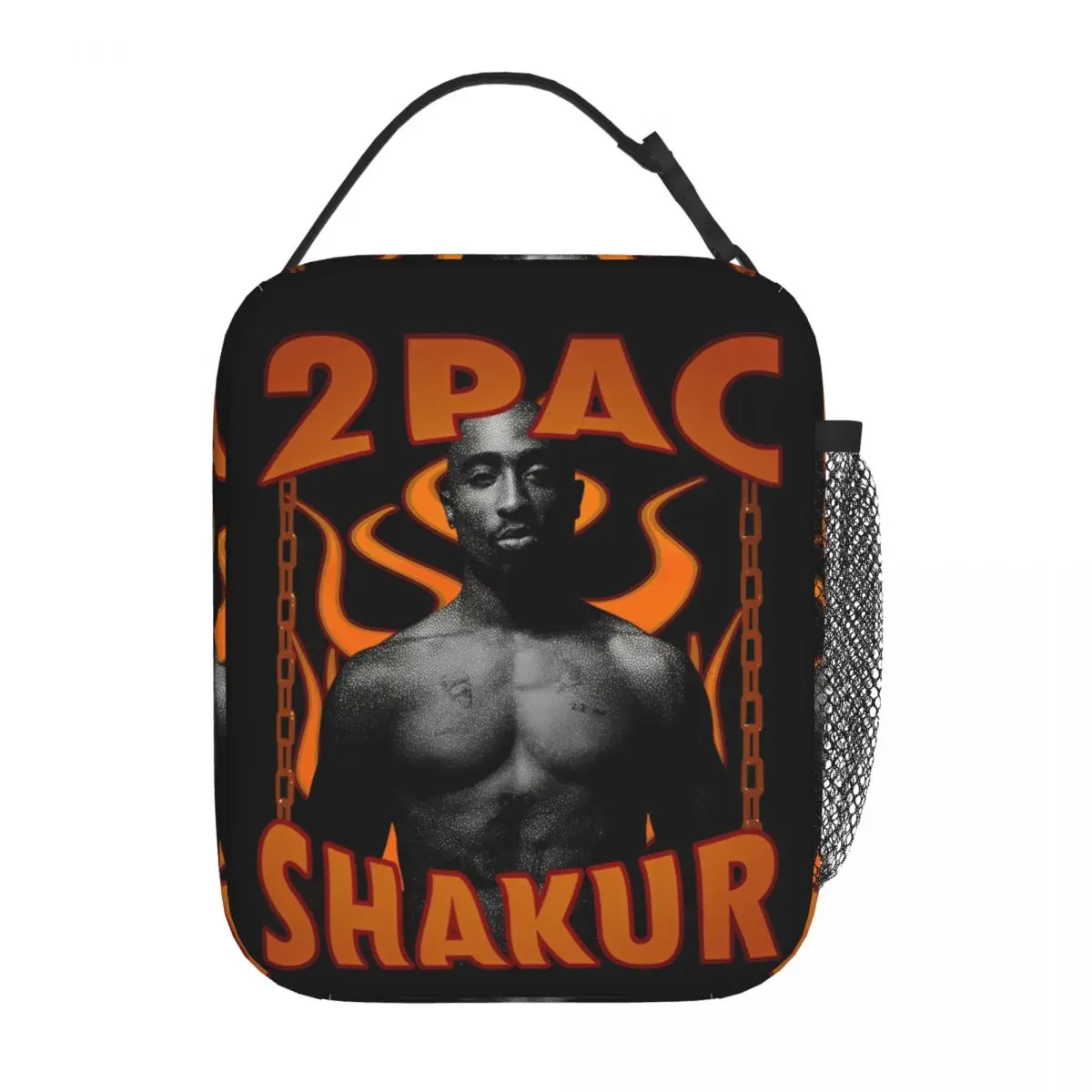 Tupac Music Insulated Lunch Bags Leakproof Hip Hop Reusable Thermal Bag Lunch Box Tote Work Travel Food Bag