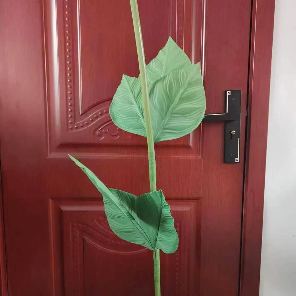 Simulierter künstlicher Blumenständer, 1,35 m, PVC, grüne Blätter, Blumenstielbasis, Zubehör für Schaufensterdekoration, riesiger Blumenständer – Detail 10
