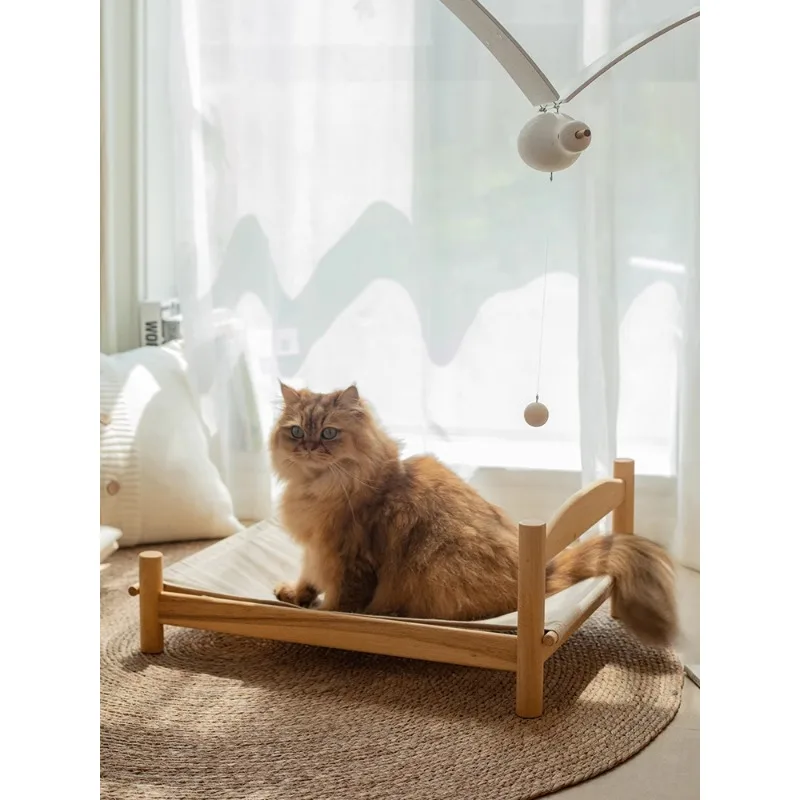 Detachable Cat and Dog Nest, Four Seasons Universal Cat Bed, Made of Solid Wood, Simple, Dirt Resistant