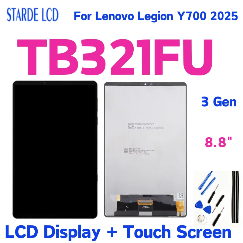 

8.8" For Lenovo Legion Y700 2025 TB321FU LCD Display Touch Screen Digitizer Glass Assembly For Lenovo TB-321FC 3rd Gen LCD