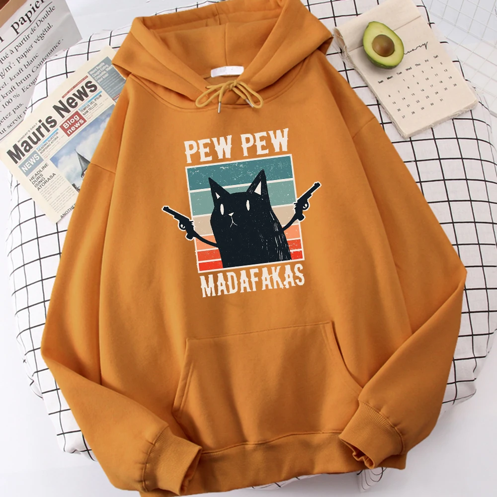 Pew Pew Madafaks Cute Funny Printed Sweatshirt Men Autumn O-Neck Hooded Fashion Oversize Hoodies Fashion Casual Tracksuit