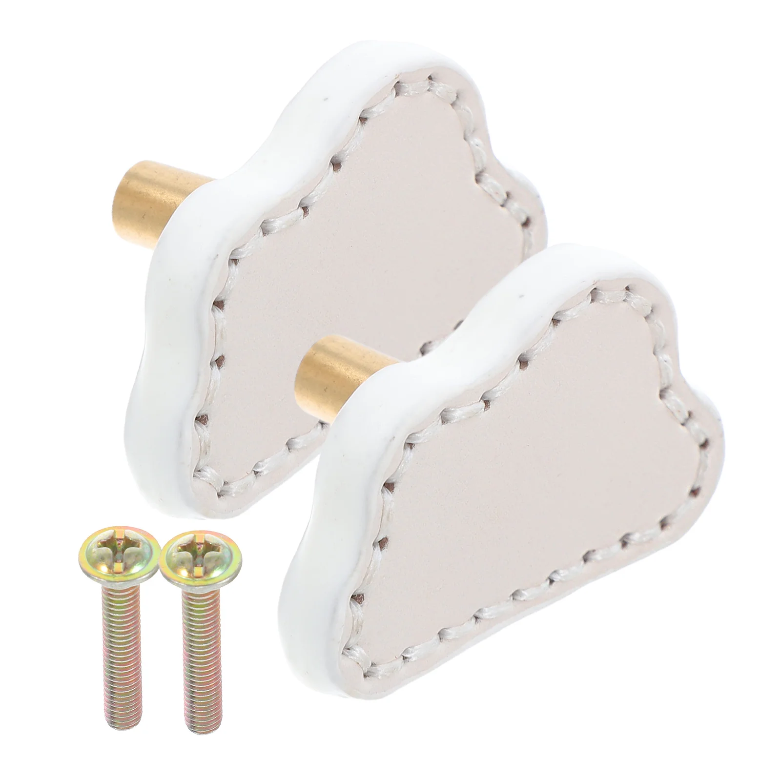

2pcs Cloud Shaped Drawer Handles Brass Cabinet Knobs For Kids Room Furniture Pulls Single Hole Hardware Cupboard Handles