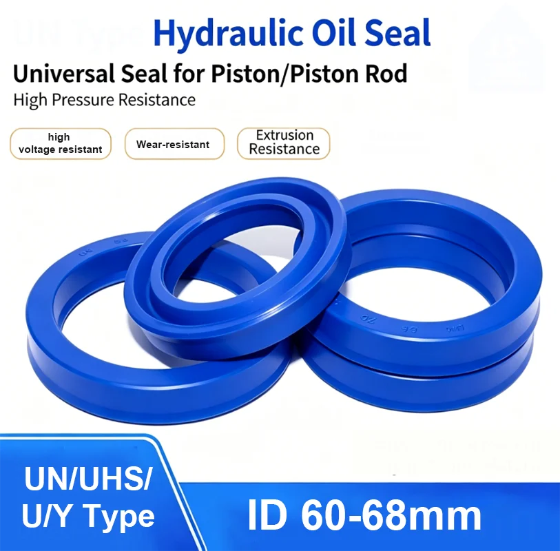 1Pcs UN/UHS/U/Y Type ID 60-68mm Polyurethane Hydraulic Cylinder Oil Sealing Ring Shaft Hole General Sealing Ring Gasket