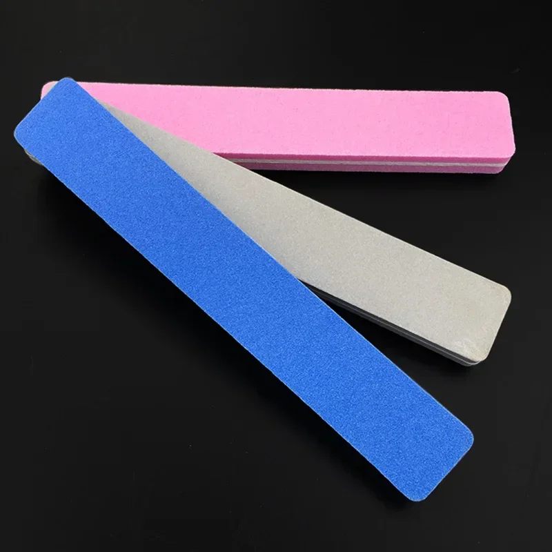 Pilniki do paznokci o gradacji 100/180, dwustronne, zmywalne, z płytą szmergelską, do blokowania i polerowania paznokci, narzędzia do manicure, dostawca.