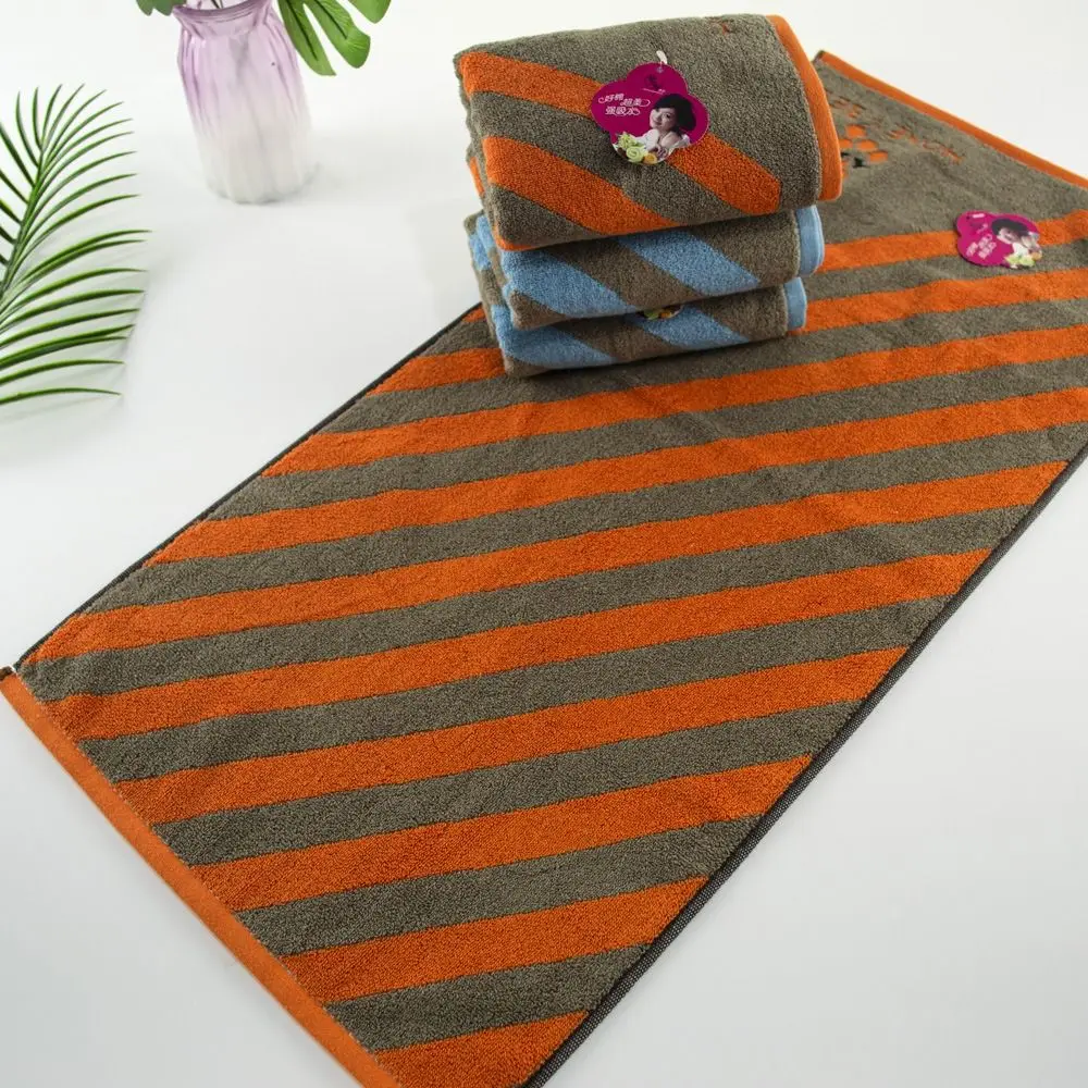 Badkamerdeken Levert 35X75Cm Kleurenstreep Badhanddoek Verdikte Luxe Handdoek Sneldrogend Zacht Katoenen Handdoek Kind