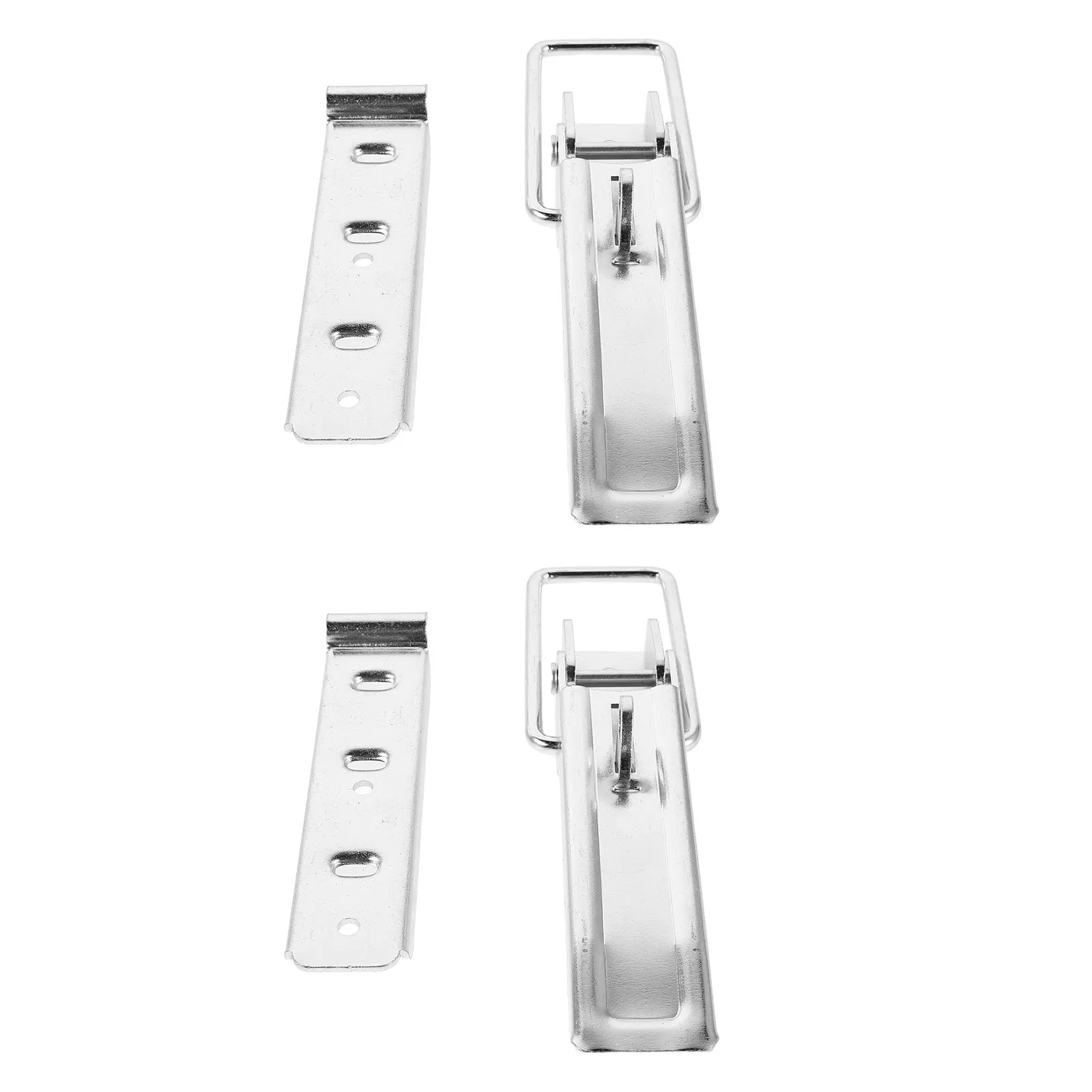 2Pcs Heavy Duty Industrial Toggle Latches Galvanized Iron Truck Toolbox Replacement Quick Release Pull Buckle