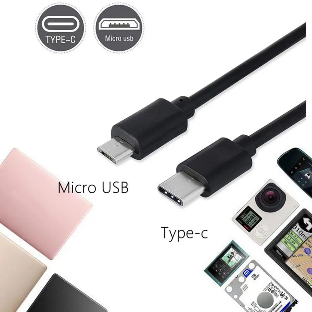 Type C USB-C To Micro USB Cable For Samsung Micro B USB Type C Cord Male To Male 30/100cm Fast Data