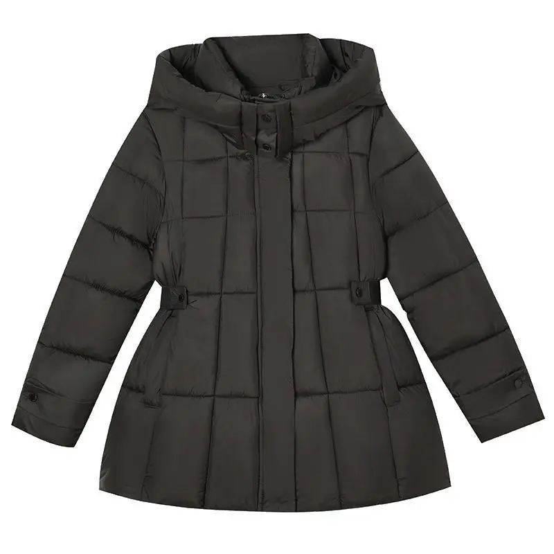 

Женское хлопковое пальто Slim Fit средней длины, утолщенное, 2025 г., новая мода, повседневная одежда