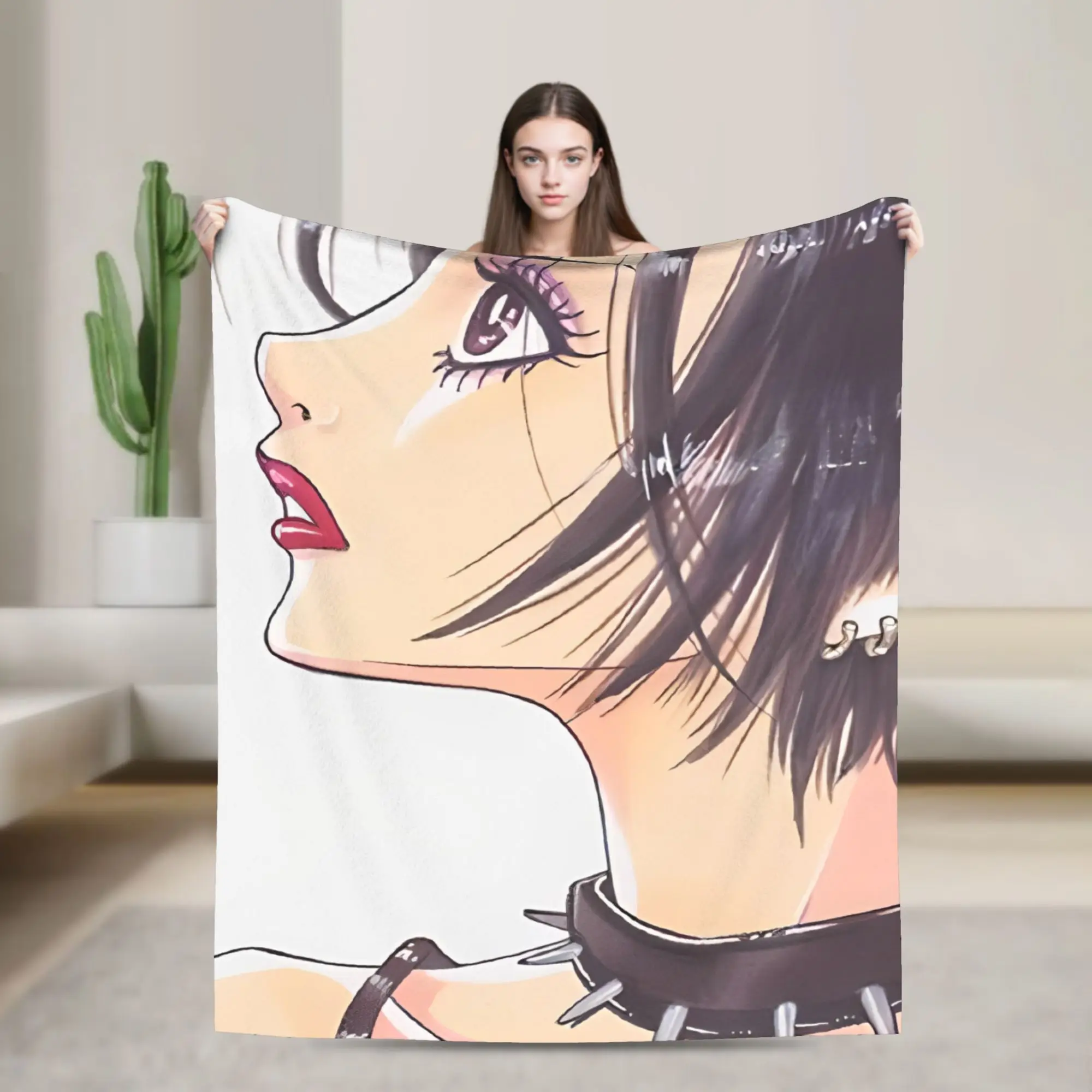 Nana Osaki Rectangle Slider Blanket Velvet Summer Air Conditioning Anime Kawaii Cartoon Ultra-Soft Throw Blankets Car Rug Piece