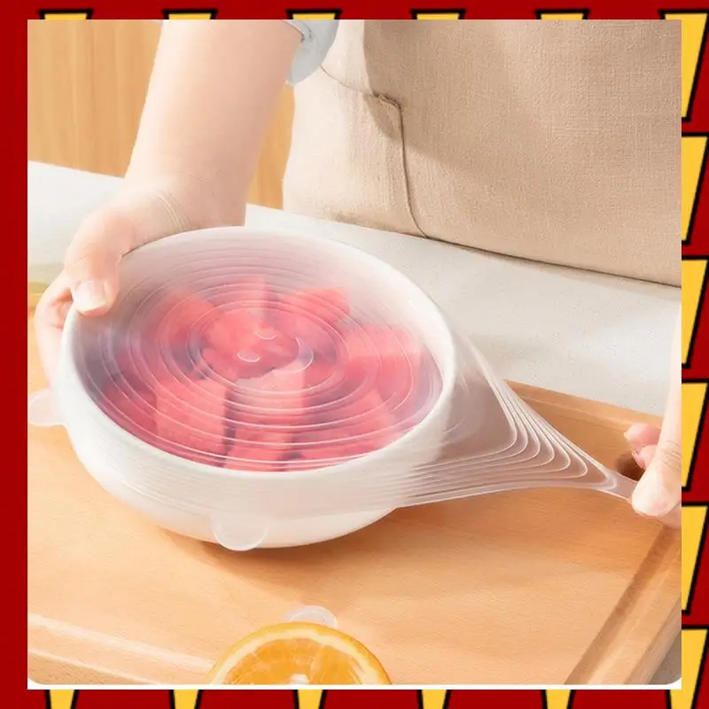 ABNP Food-Grade Silicone Fresh-Keeping Lid Stretchable Yogurt Lid Multi-Purpose Bowl Lid Refrigerator Sealing Silicone Film.