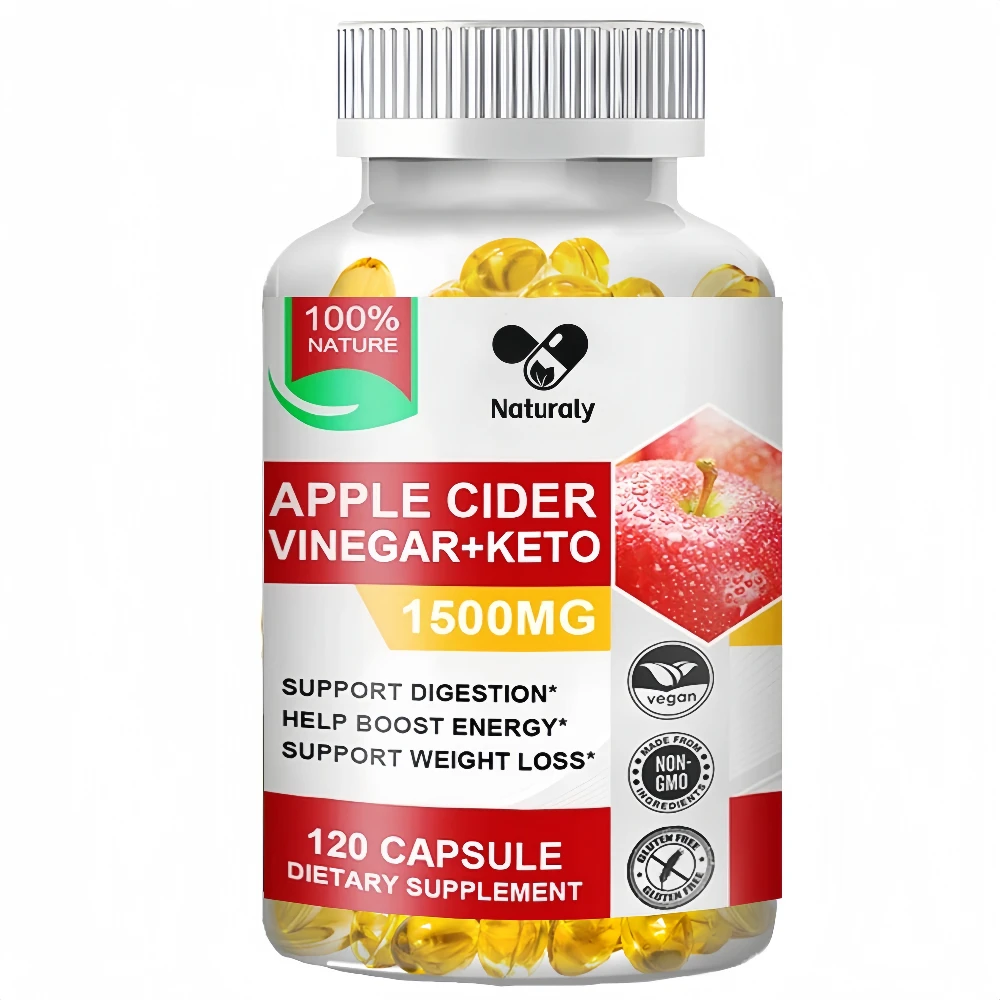 Apple Cider Vinegar Keto Capsules Detox Slim Capsule With Vitamin Bhb For Women Burning Fat Losing Weight Dietary Supplement