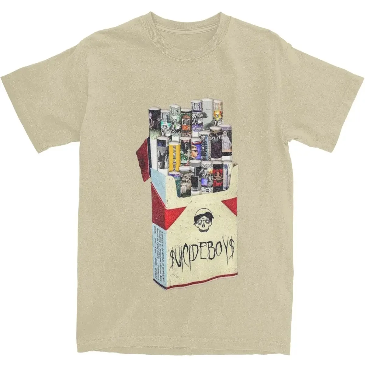 Awesome Vintage Suicideboys Cigarette Album T Shirt Men Women Pure Cotton Tees Shirt New Arrival Clothing New Men\'s T-shirt