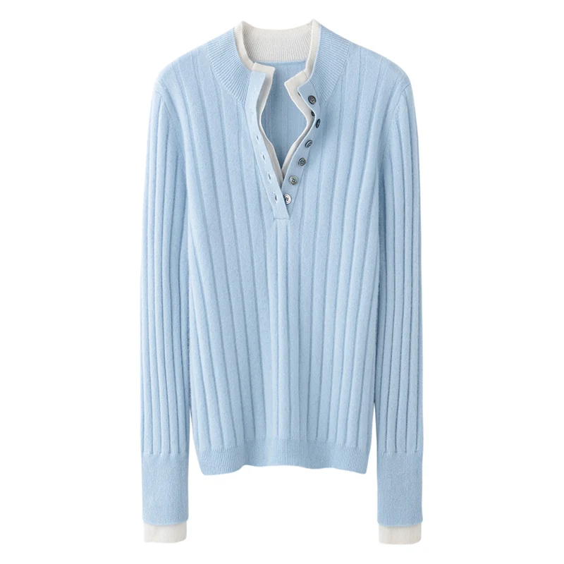 

100% кашемировый свитер, женский пуловер с воротником-стойкой, высокое качество, тонкий трикотаж, повседневный стильный осенне-зимний женский мягкий теплый топ