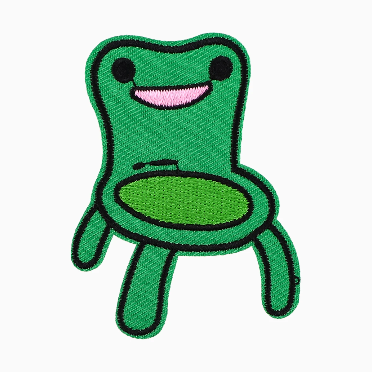 Cute Cartoon Green Small Stool Design Embroidery Patch Iron On Patches For Clothing Game Patches for Jackets DIY Sew Stickers