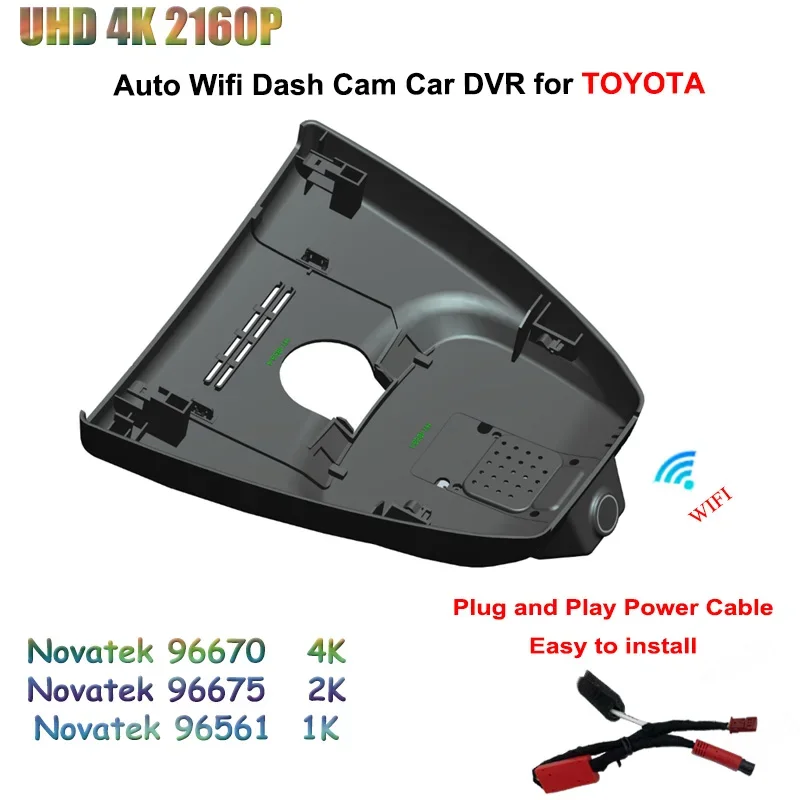 

UHD 2160P 4K Car DVR Video Recorder 2K WIFI Dash Cam For TOYOTA Frontlander RAV4 2023 High quality Dedicated Driving Recorder