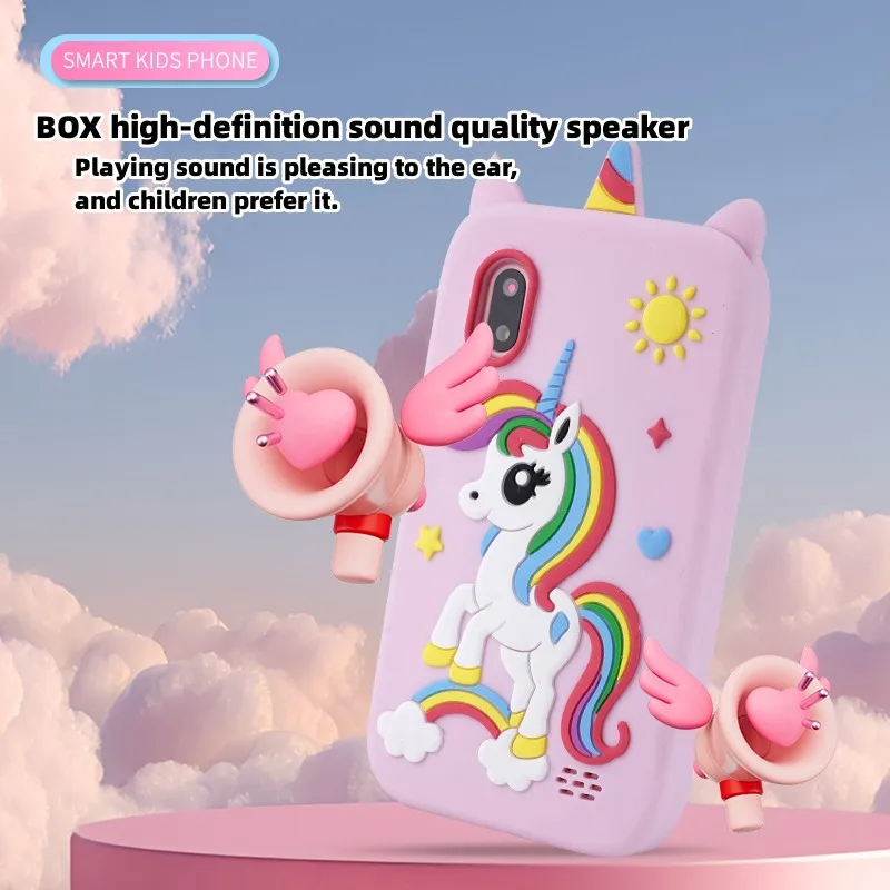 Kids Smartphone 4.0'' Touch Screen 1G+8G Leaning Puzzle Game For Children Dual Cameras Children Birthday Gift Phone Toy 1200Mah