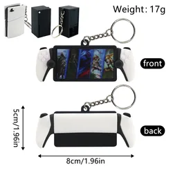 Fashion Ps5 Simulation Drop Glue Console Game Handle KeyChain Boys Pendant llaveros Simple Tide Play Hanging Ornaments Gifts