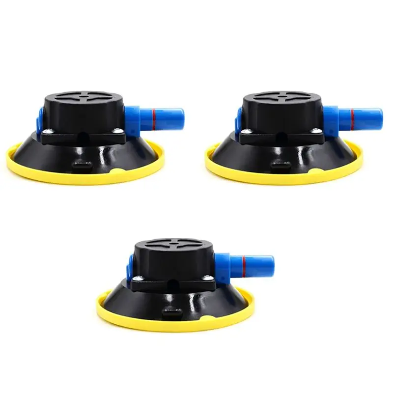 

3X 4.5Inch 125Mm Concave Vacuum Cup Heavy Duty Hand Pump Suction Cup With M6 Threaded Stud For Cars-AU62