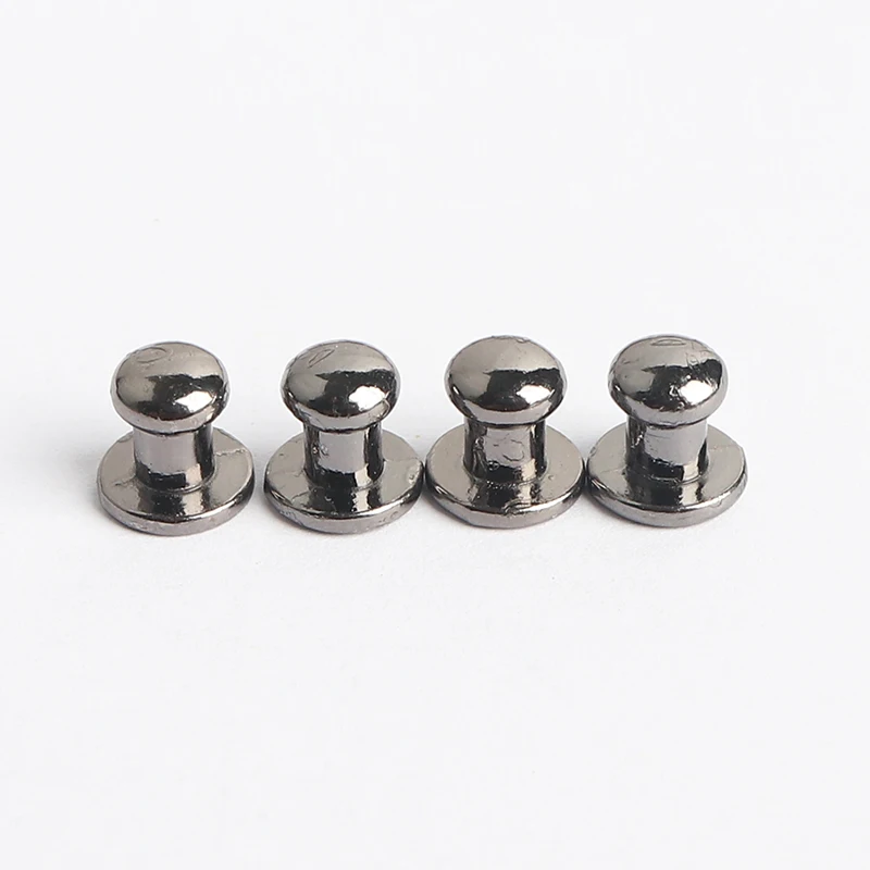 Wholesale 500sets 8mm Zinc Alloy 6 mm Round Head Stud Spot Screwback CraftLeather Bag Belt Chicago Button Screw Nail Rivet