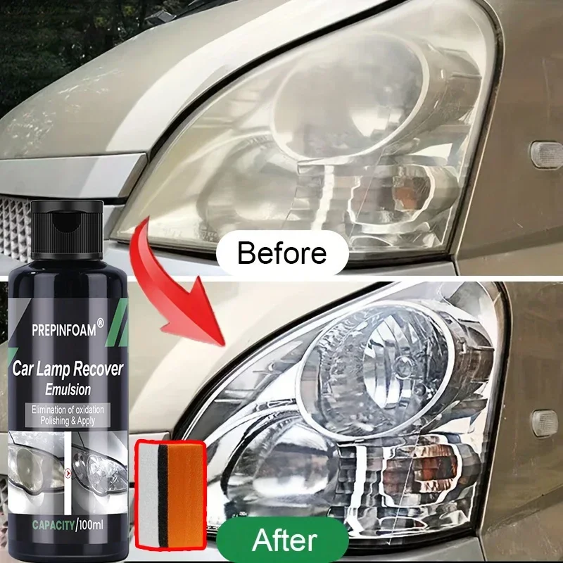 Car Headlight Restoration Polishing Kits Headlamp Remover Repair Cleaning Remove Oxidation yellowed Headlight Polish Liquid P4
