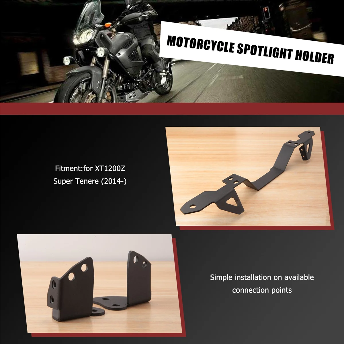 Motorcycle Fog Lights Auxiliary Bracket Light Mounts Spotlight Holder for XT1200Z XTZ 1200 Super