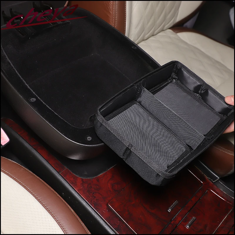 Oxford cloth Central control handrail box partition storage box Suitable for Cadillac Escalade car Interior accessories