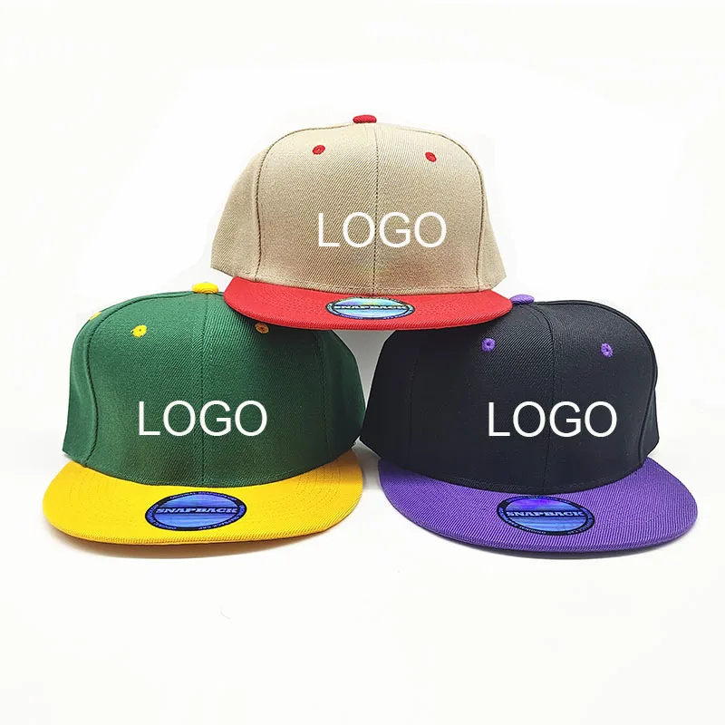 Custom Logo Trucker Hats Snapback Hats Embroidery Logo Hip Hop Hat Tennis Caps Sport Flat Bill Casquette Diy Logo