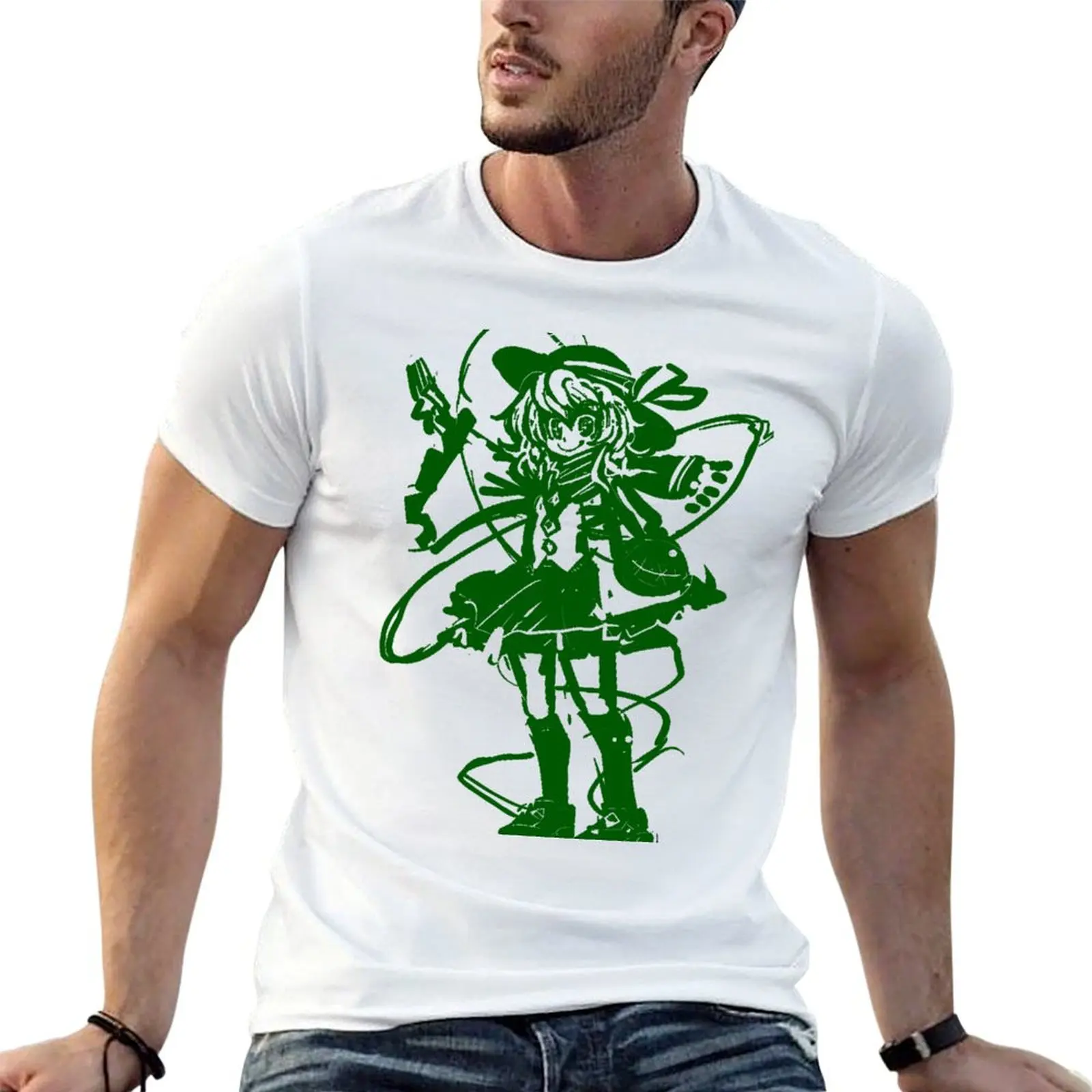 koishi stencil T-Shirt Work Outdoor T-Shirt for Men