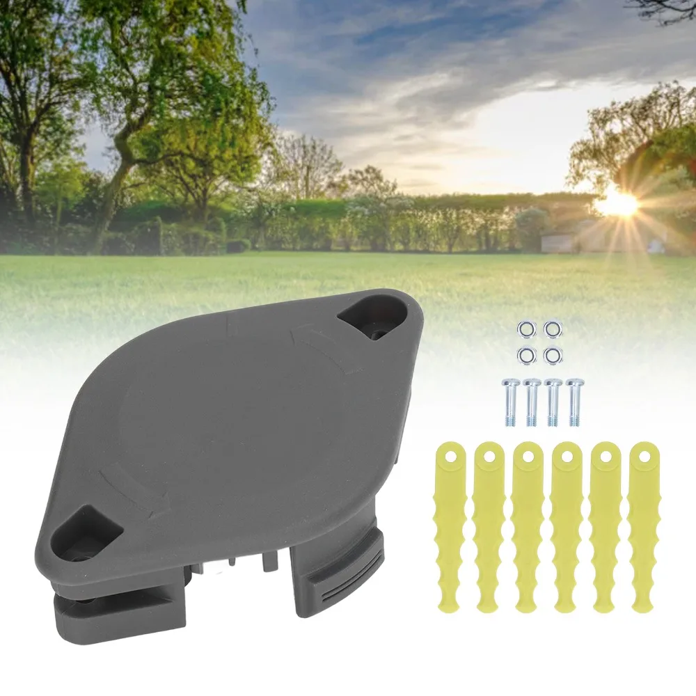 Plastic String Trimmer Head Black and Greeen With Replacement Blades Auto Feed Trimmer Head Auto Feed for Ryobi 18V 24V 40V