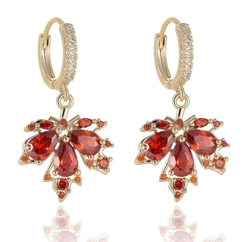 جديد رومانسية موضة الحب الذاكرة الأحمر مابل ليف قلادة قلادة للنساء لطيف الإناث سلسلة عنق السيدات مجوهرات من صلب لا يصدأ #2