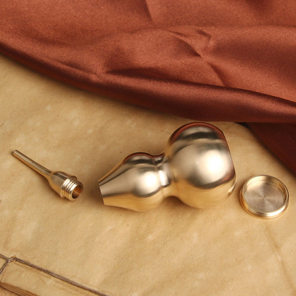 

Creative Copper Gourd Shape Adornment Auspicious Desktop Decor Car Dashboard Ornament Simulation Craft Unique Gift