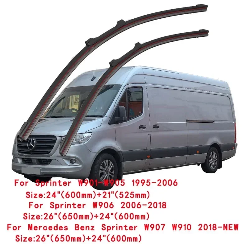 For Mercedes Benz Sprinter W905 W906 W907 W910 1995-2024 Car Windshield Wiper Blade Front Windscreen Brushes Washer Accessories