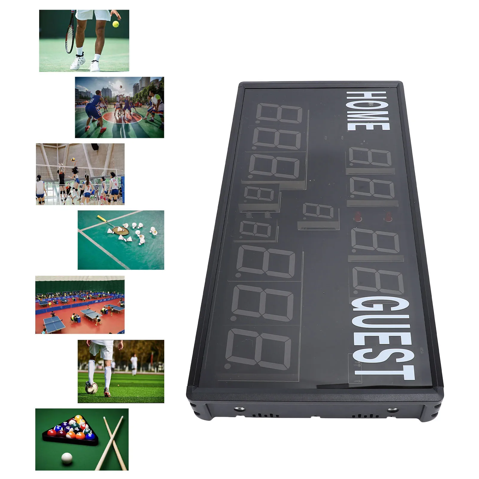 Electronic LED Scoreboard Multifunctional Countdown Match Time Display Electronic Scoreboard Remote Control for Competitions