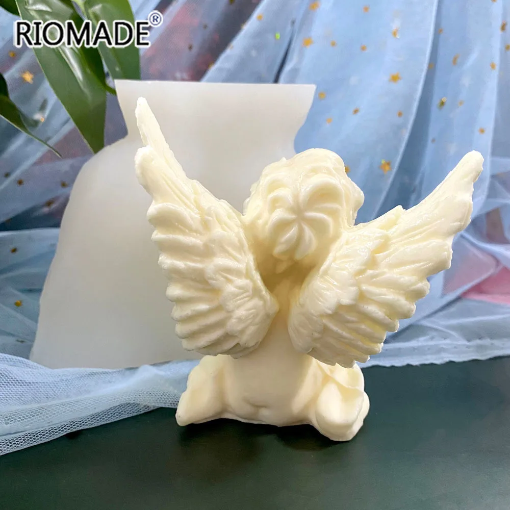 Big Size 3D Angel Silicone Candle Mold DIY Handmade Crafts Aromatherapy Soap Gypsum Making Mould Home Decorative Ornaments Tools